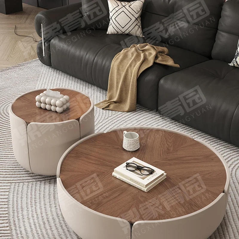 Aesthetic Simple Coffee Table Luxury Round Unique Design Coffee Table Living Room Floor Luxury Couchtisch Postmodern Furniture