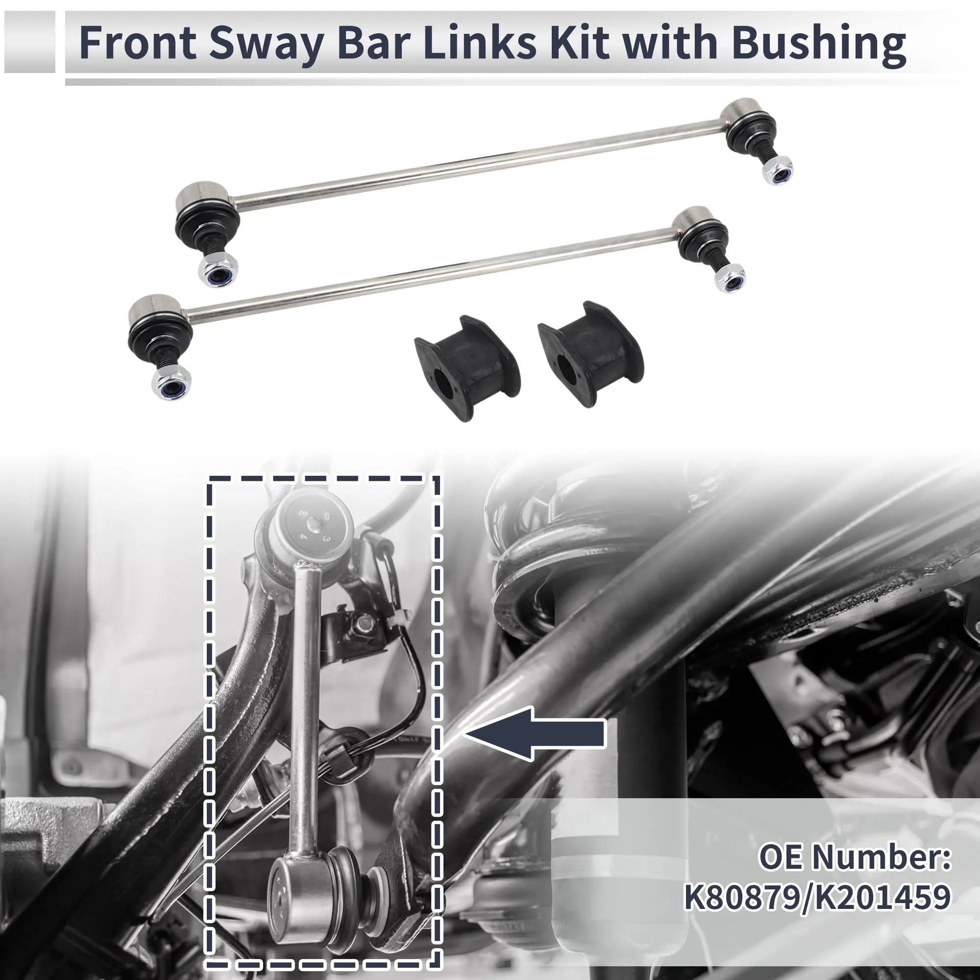 

UXCELL Front Stabilizer Bar Links with 2 Pcs Bushing for Scion xD No.K80879