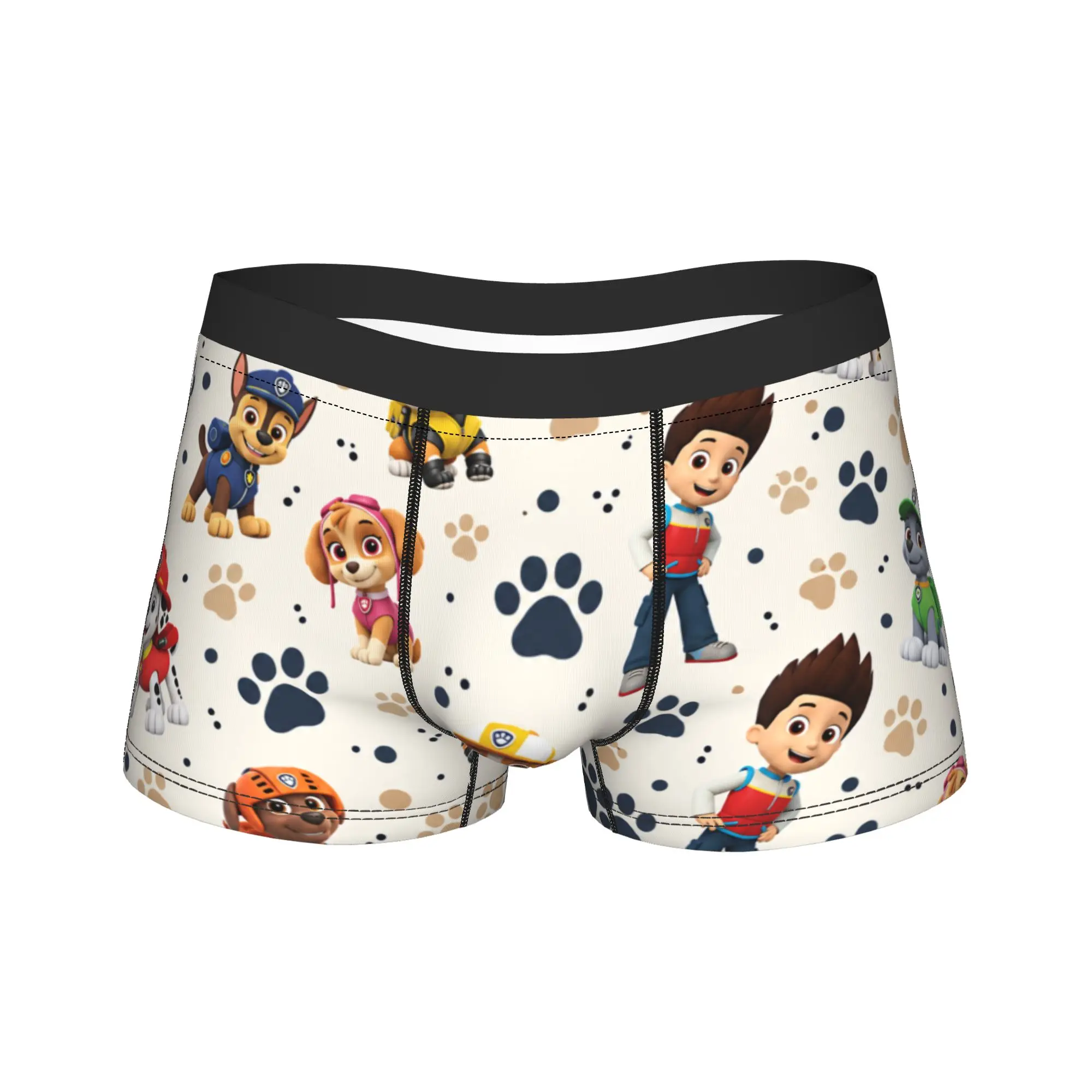Paw Dogs Ryder Puppy Crew Art Underwear  Soft Trend Panties Printing Boxer Brief For Men 3D Pouch Plus Size Boxer Shorts