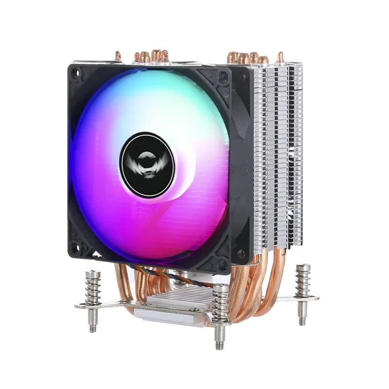 6 Heat Pipes Copper Tube CPU Cooler 3/4Pin PWM RGB PC Quiet lntel LGA 2011 9cm Cooling Fan Screw Fixation Server X79 X99 E3 E5