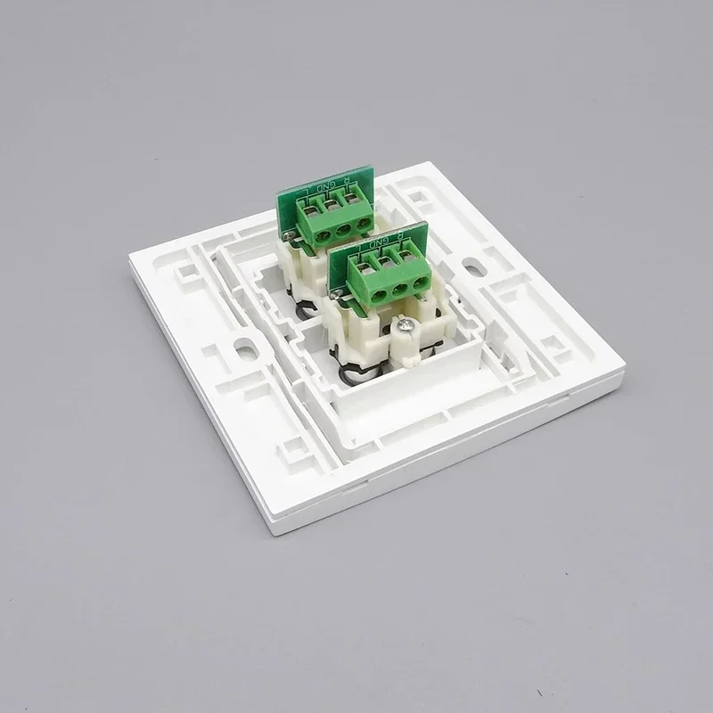 RCA Audio Panel 86 Type Wall Mount Plate Audio Socket ABS Dual Multimedia AV Socket Perfect for Hotel Classroom Home Improvement