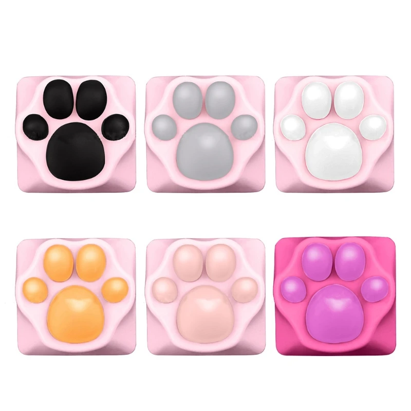 Personality for Cat Paw Keycap Metal Silicone Simulation Keycap for Cherry MX Sw