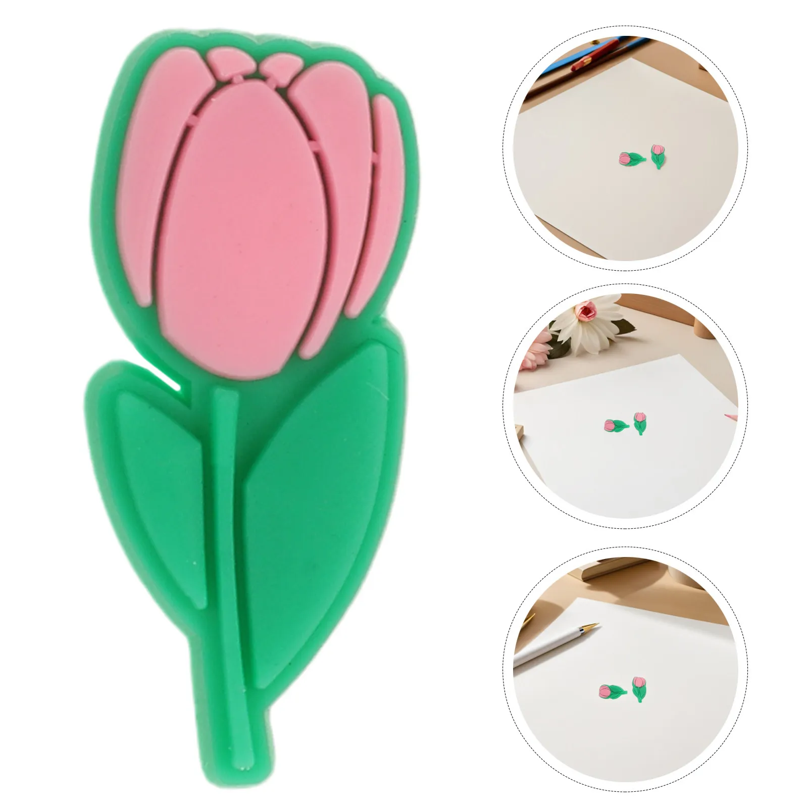 

30Pcs Cute Pencil Clip PVC Flower Pencil Huggers Tulip Pen Topper Classroom Rewards Student School Supplies Pen Charms