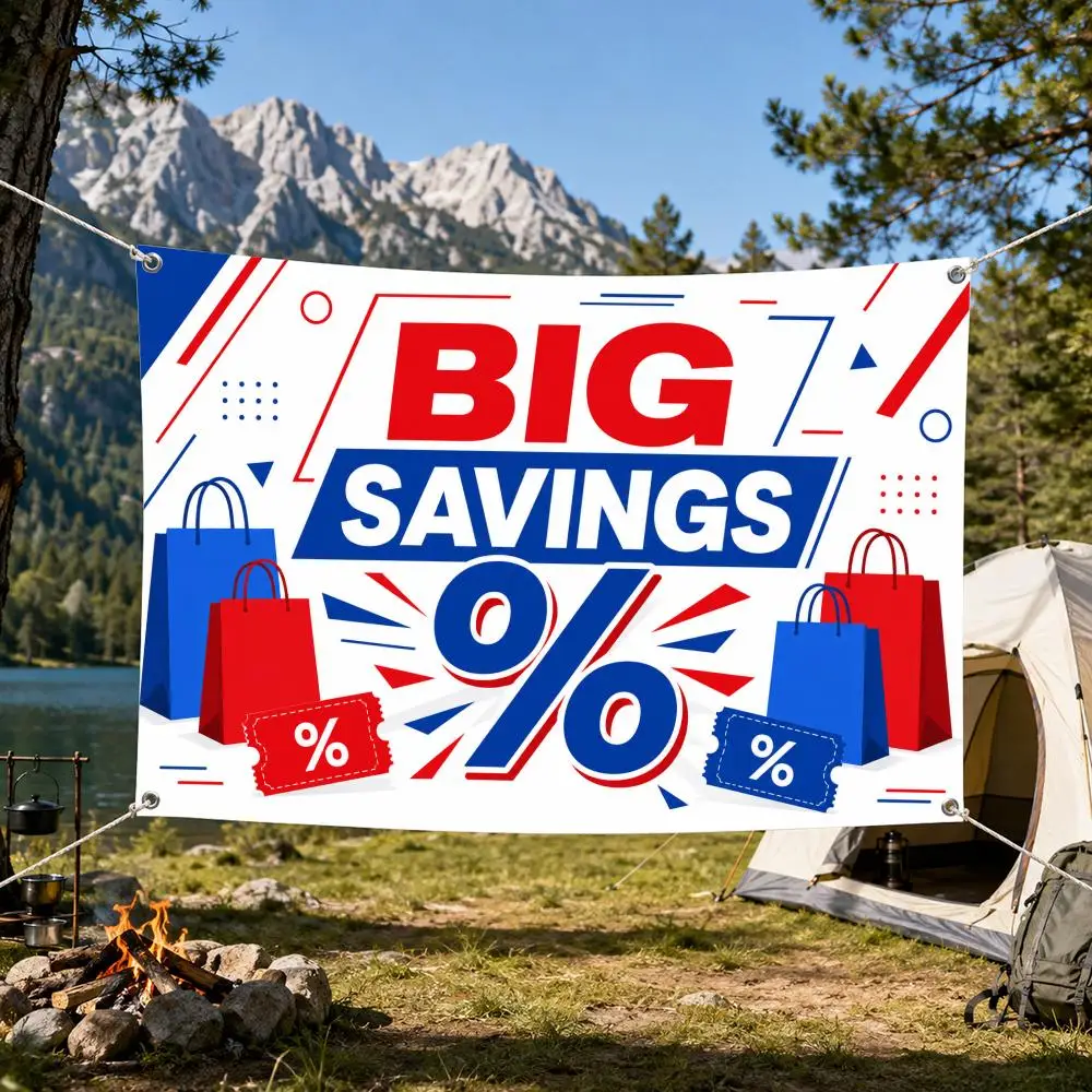 Discount Sale Advertising Banner Flags Aesthetic Wall Tapestry Printed Wall Hanging Living Room Party Outdoor Decor