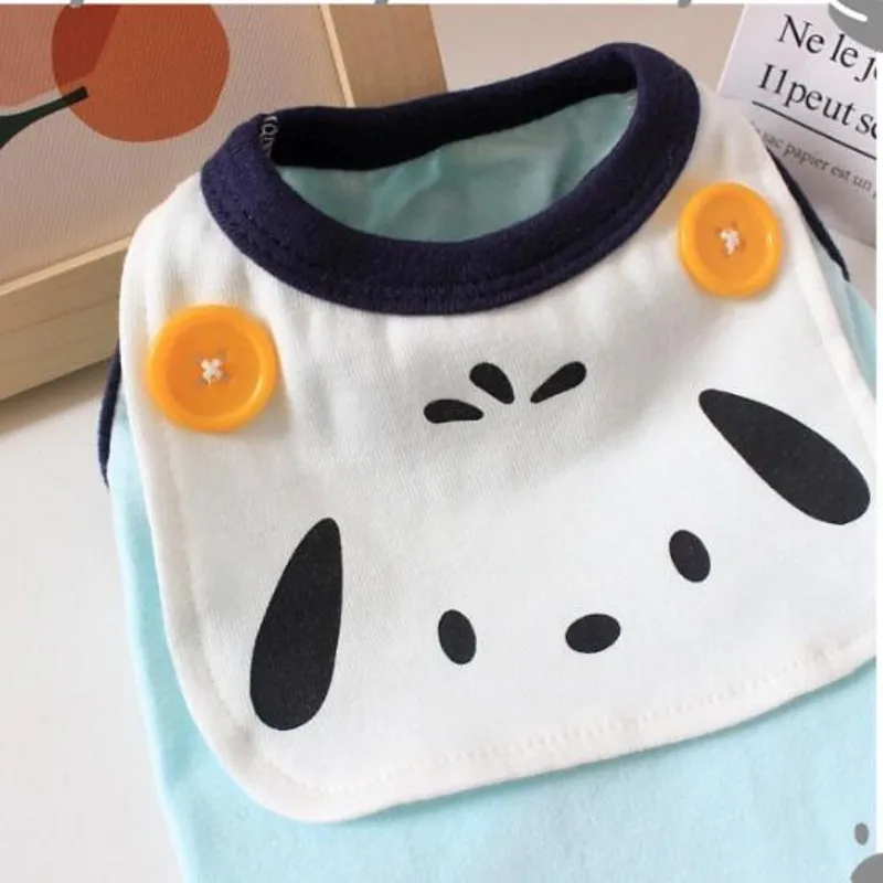 Blue Cotton Dog Vest Pet Turndown Collar Costume for Teddy Bulldog Spring Summer Cat Clothes