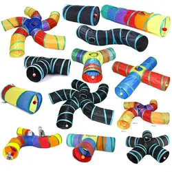 Pet Cat Toys S Rainbow Cat Tunnel Pet Runway Rolling Ground Totoro Channel Interactive