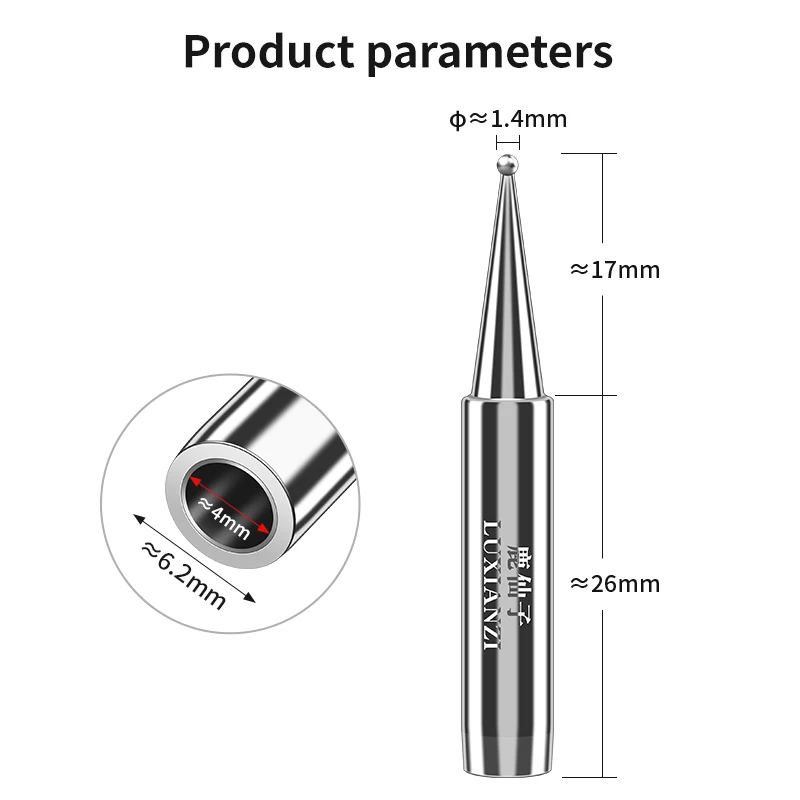 LUXIANZI Internal Heating ball soldering iron tip Welding Repair Accessory 936 Pure Copper Tip for Electric Rework Station