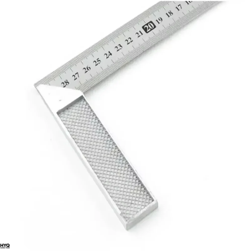 250/300mm Aluminum Handle with Stainless Steel Scale Right Measuring Angle Square Ruler
