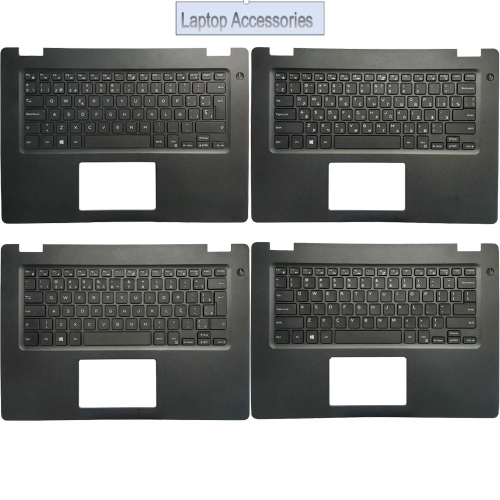 New Brazil/US/Russian/Spanish Keyboard For Dell Latitude 3490 E3490 With Palmrest Upper Cover Case