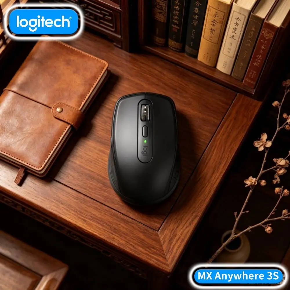 Wireless MX Anywhere 3S - Darkfield 8K DPI, 3-Device Sync, Silent Click, Great for Bookstore Daily Task & Small Office
