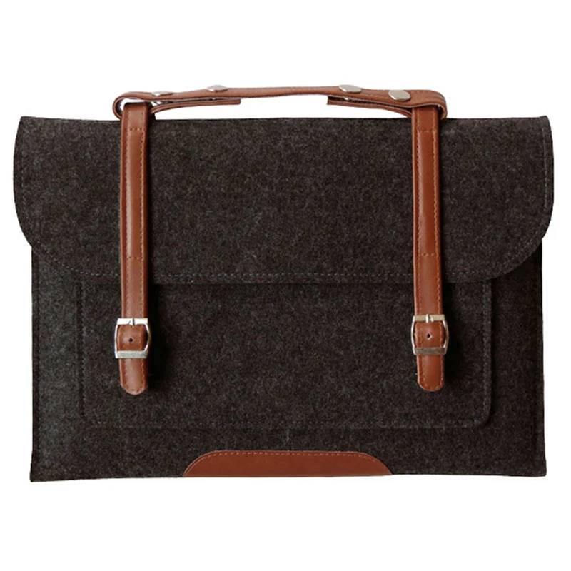 Felt Bag Notebook Computer Laptop Sleeve Bag Case Slim HandBag Pouch Bag For Men Women Wool Felt