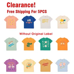Clearance New 2025 Children's TC Summer Fashion Design Boys and Girls Cute Printed Short Sleeved T-shirt Top 1-10Y