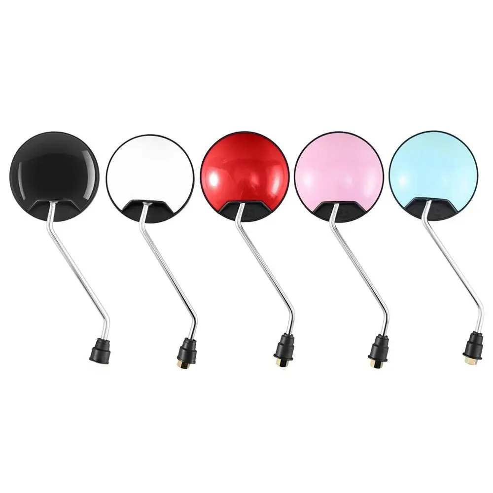 1Pair Universal Electric Bicycle Rearview Mirror Retrofit Convex 360 Degree Rotating Reflective Mirro 8mm Thread Colorful