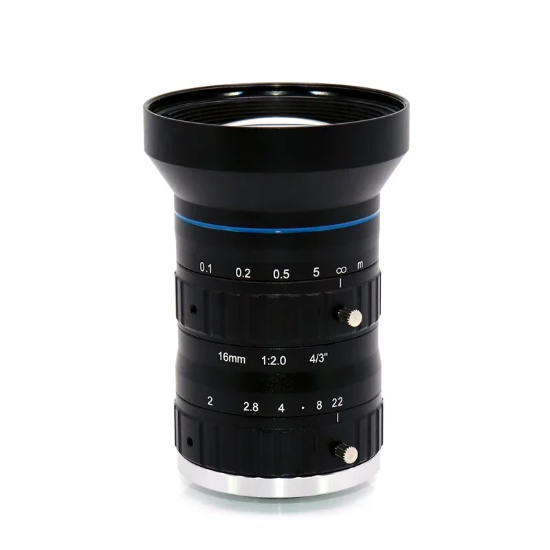 Industrial camera monitoring lens 4/3 C port 12/16/25/35/50mm monitoring lens 12 million pixels.