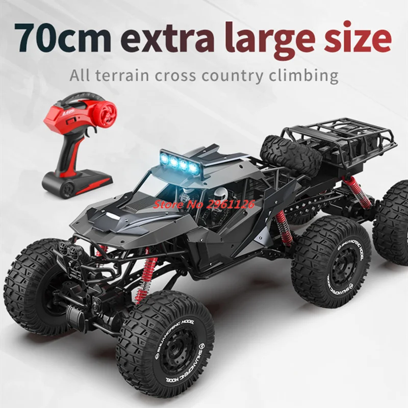 2.4G Alloy 70CM Large Car 6-Wheels Four Drive Off Load Climbing Car Vehical Electric High-Speed Six-Wheel Climbing Car Kids Boy