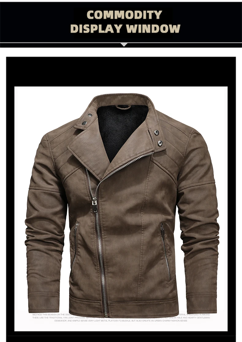 2025 Fashion Leather Jacket Men Winter Fleece Warm Zipper Motorcycle Coats Mens Fashion New Biker PU Jackets Slim Overcoat 76 S0ca0d76faddd48cf929e4bd6e632a509K