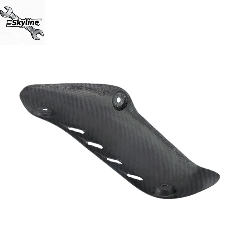 Exhaust Link Pipe Cover Carbon Fiber Anti-Scald Cap Heat Shield Guard Proof for 821 1200S R
