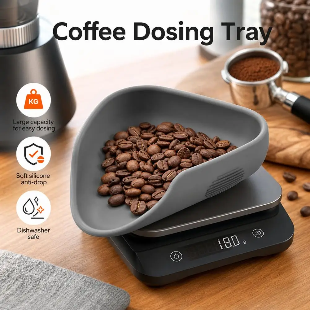 Silicone Coffee Beans Tray Weighing Dish Coffee Bean Dosing Cup Coffee Bean Display Dish Sample Tray Storage Container For Home