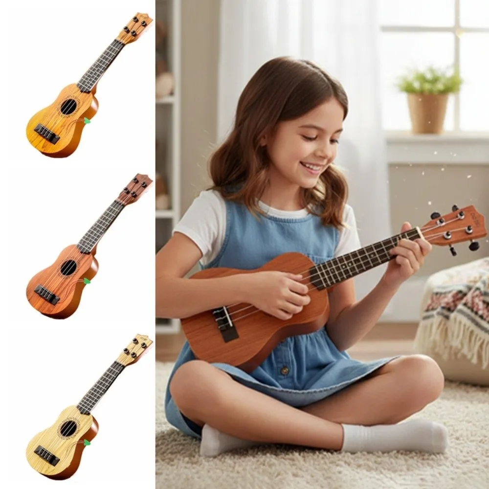 Ukulele 4-strunowe Instrument Muzyczny Zabawka Edukacyjna Klasyczna Symulacja Ukulele Zabawka Ukulele Możliwość Zabawy Trwałe Zabawki Muzyczne dla Dzieci