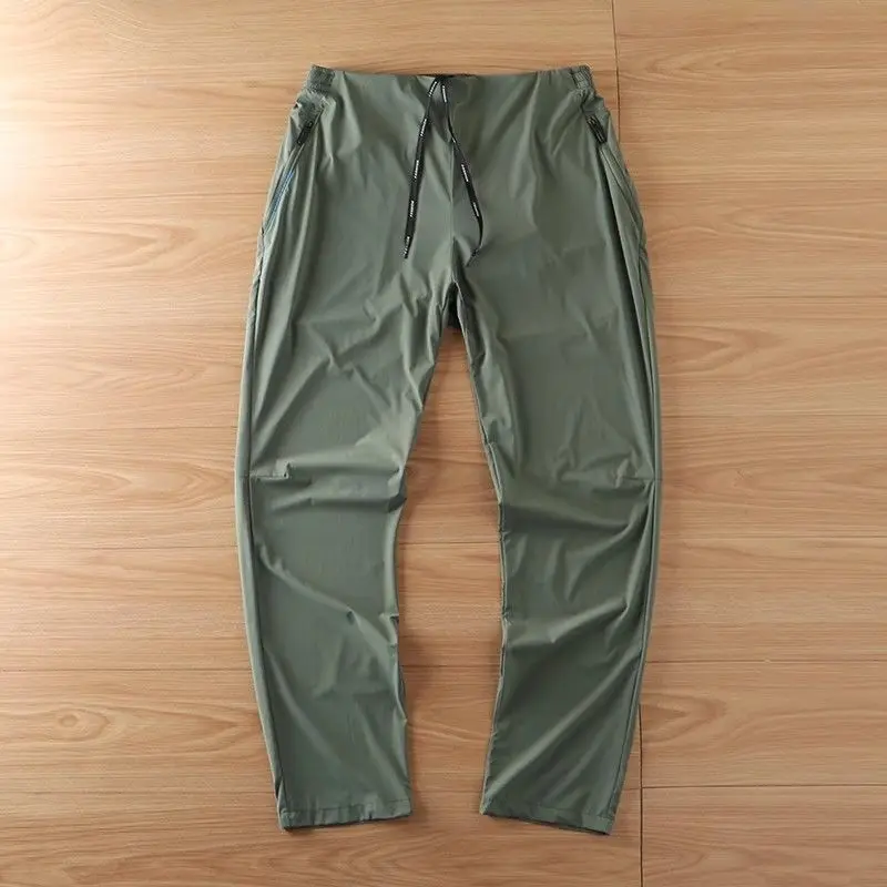 

Summer Spring Lightweight Casual Ice Silk Pants Waterproof Plus Size Harem Trousers