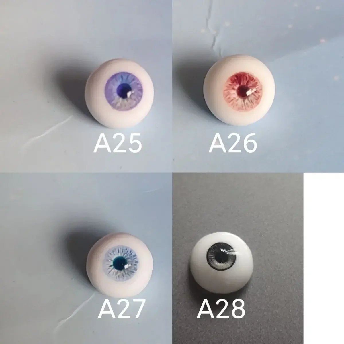 Doll Eyes 8/10/12/14/16/18/22mm for 1/3 1/4 1/6 1/8 Bjd Doll Ob11 Resin Plaster Human Realistic Eyeball Stereoscopic Girl Toys