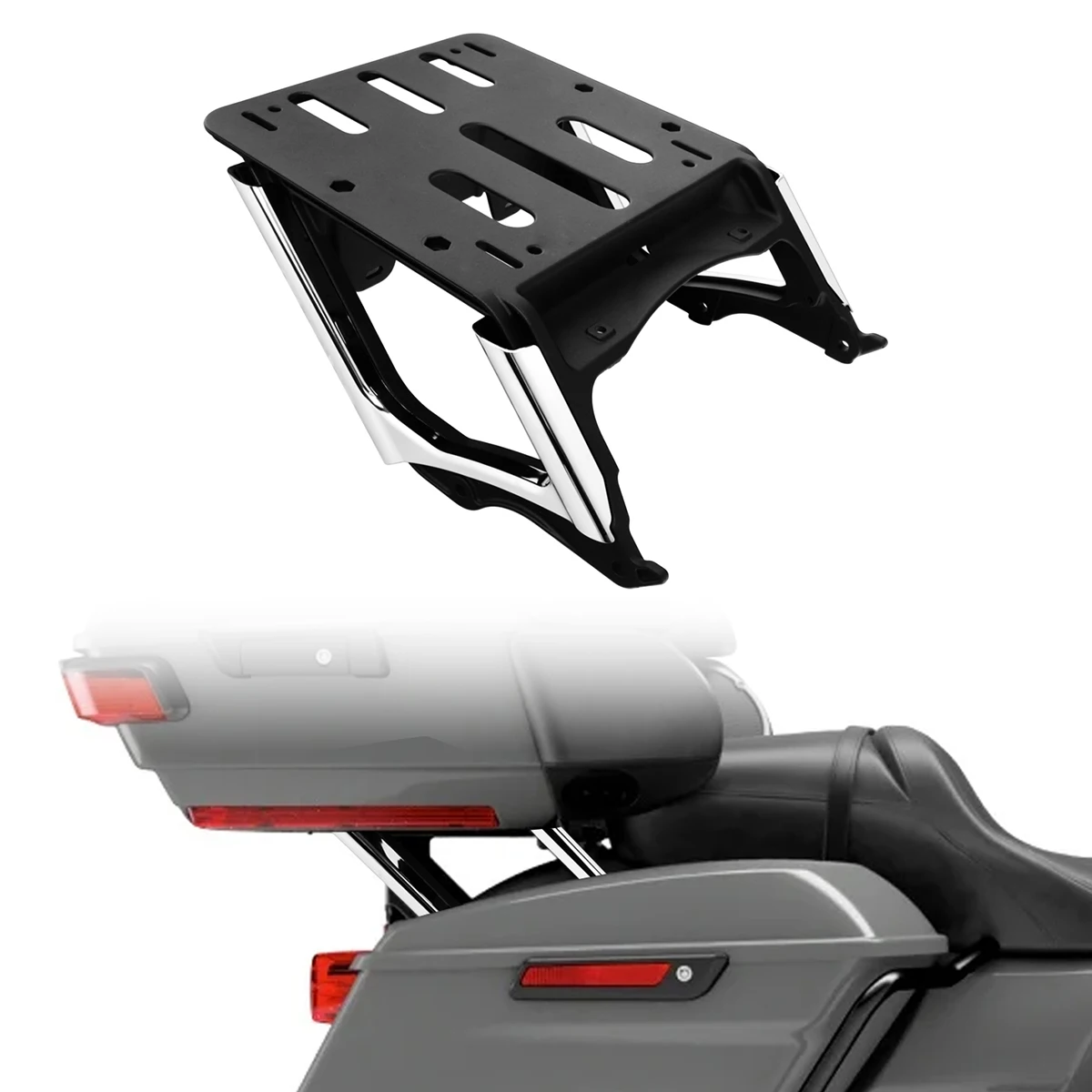 Tour Pack Luggage Rack Adjustable Trunk Bracket For Harley Davidson Touring 2014-2026 Electra Glide/Ultra Limited/Road Glide