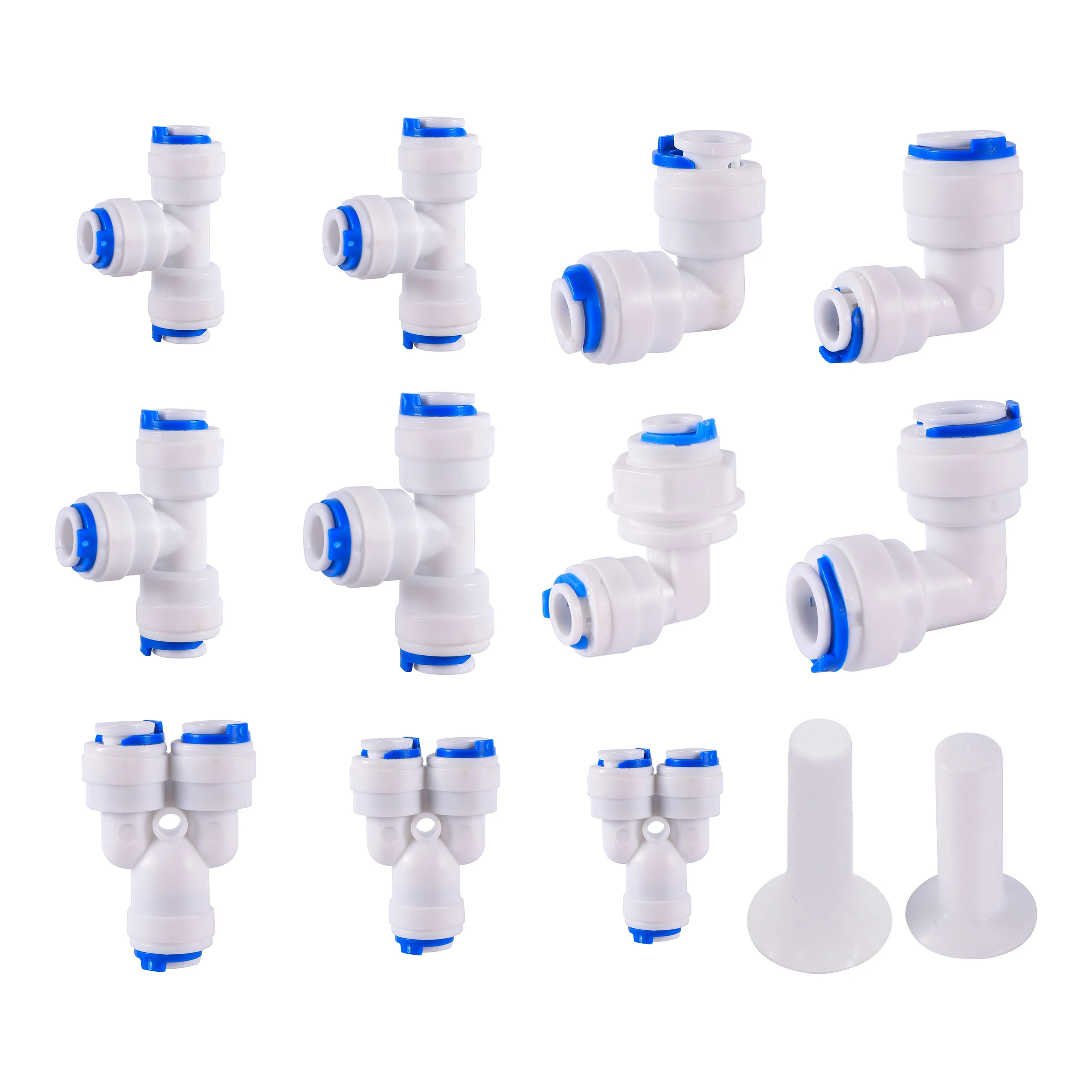 RO Water Hose Connection Straight Elbow Tee Cross 1/4\