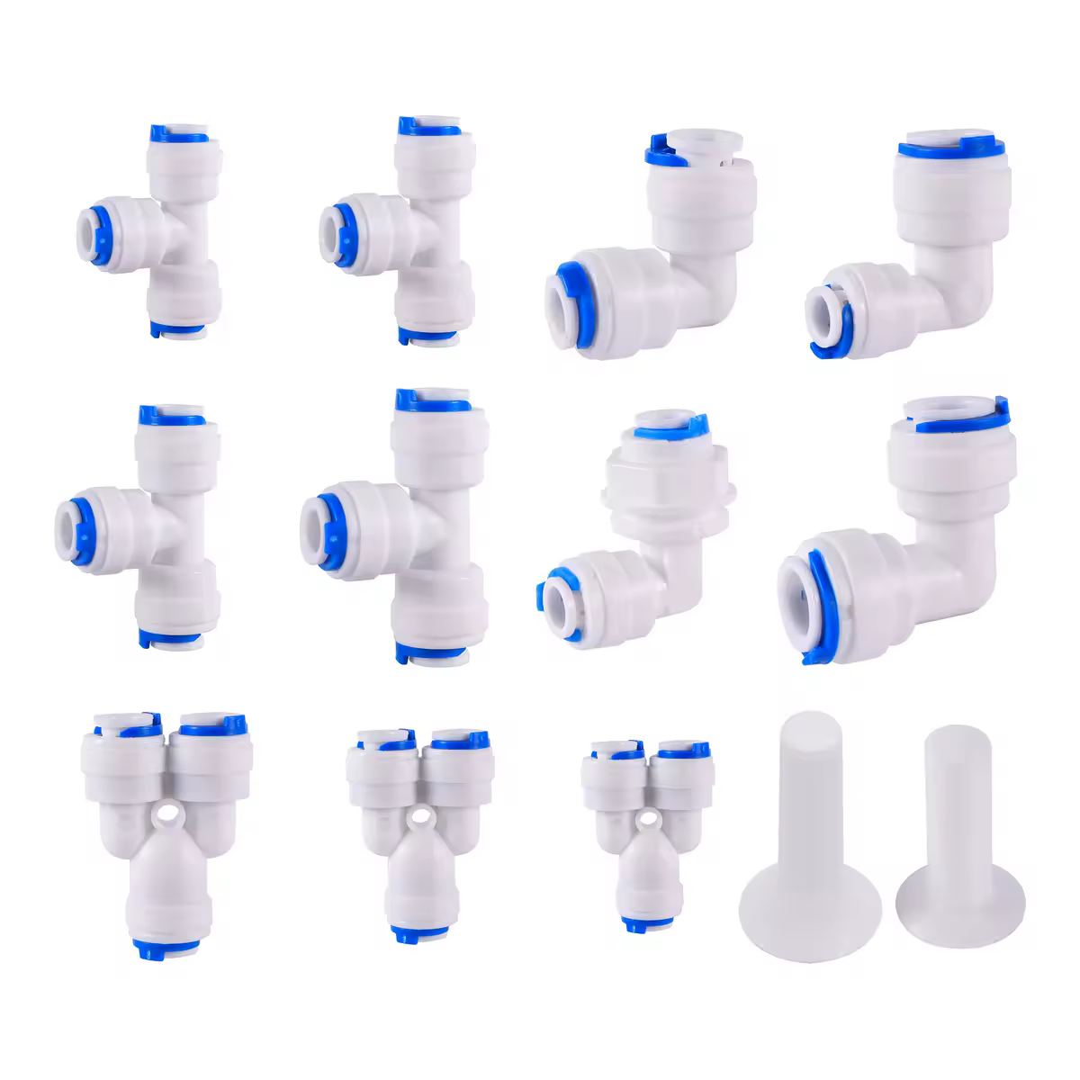 Reverse Osmosis Quick Coupling 1/4 3/8 Hose Connection Tee Y Connector 2 Way Equal Elbow Straight RO Water Plastic Pipe Fitting