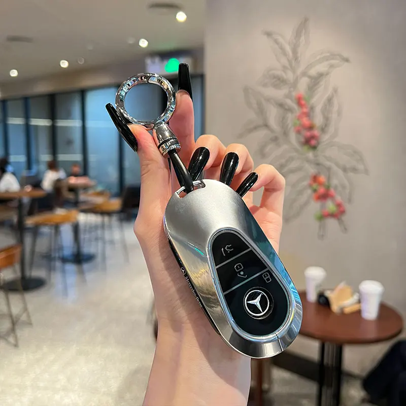 

For Mercedes Benz C E S Class GLC W206 W214 W223 E300 C260 C300 S450 S500 S400 Auto Car Smart Key Case Fob Cover Shell Holder