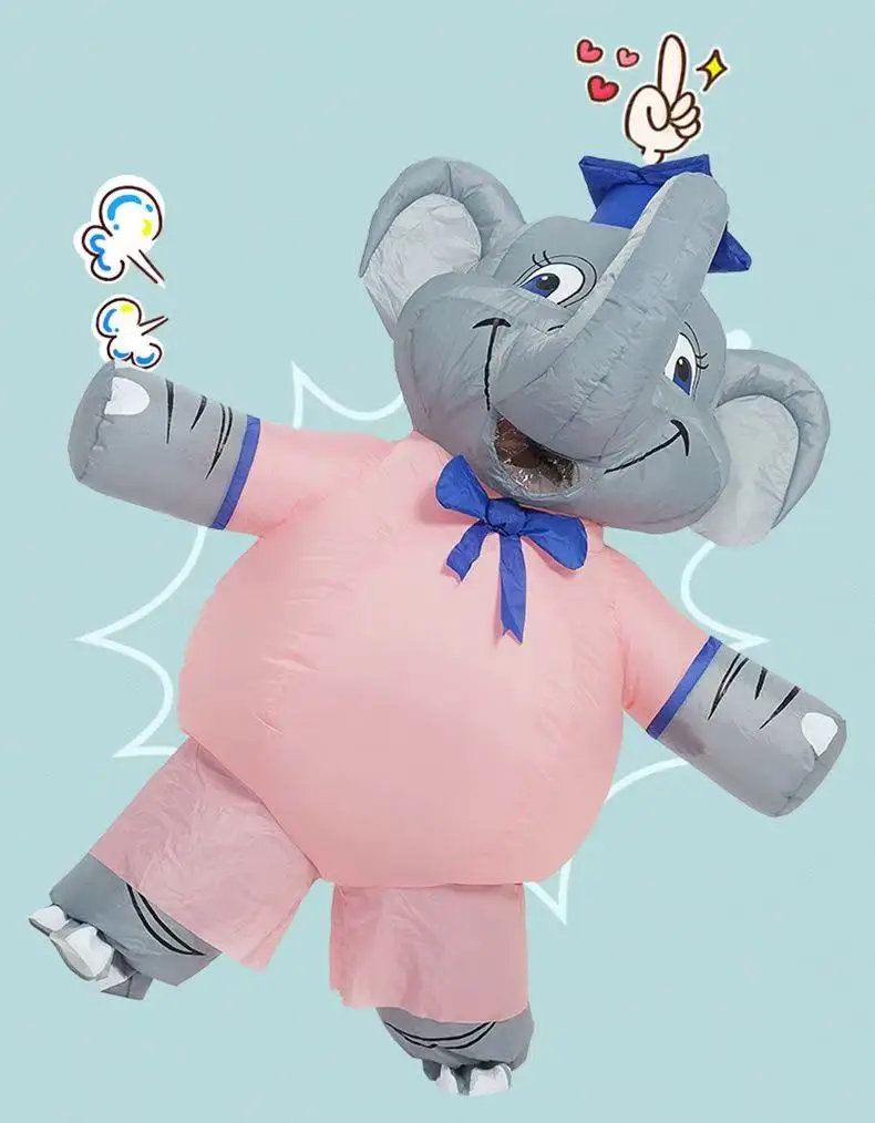 الجدة طبيب الفيل نفخ زي لطيف الكرتون الحيوانات الدعائم الملابس رياض الأطفال كلية هدية تخرج صور الدعائم