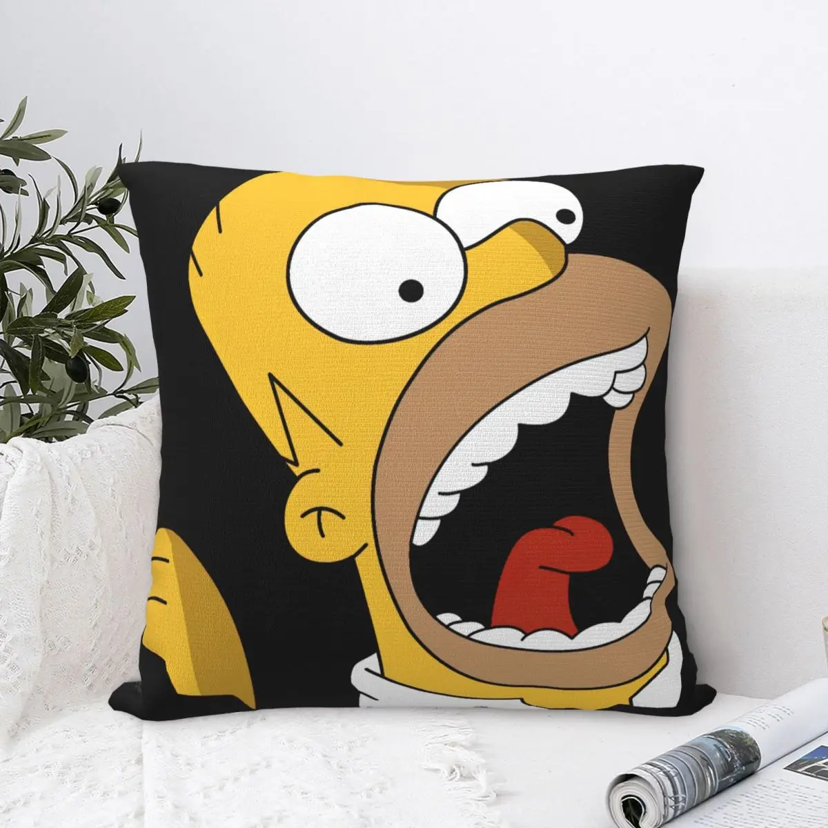 Cartoon The S-Simpsons Pillowcase Soft Fabric Cushion Cover Decorative Throw Pillow Case Cover Seat Zippered 40X40cm