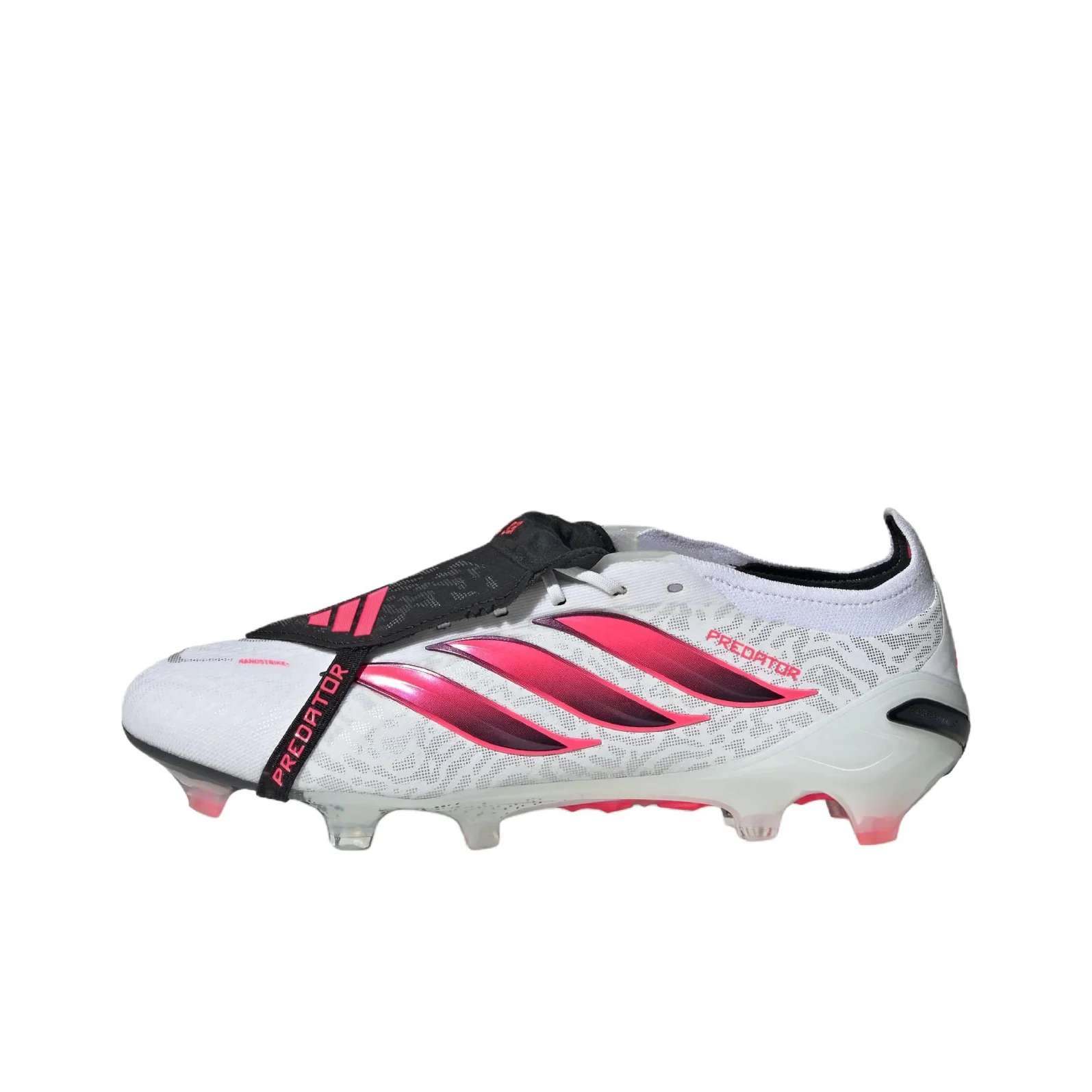 Adidas PREDATOR ELITE Soccer Shoes Unisex Low Top White/Swirl Neon Red/Black JP6248