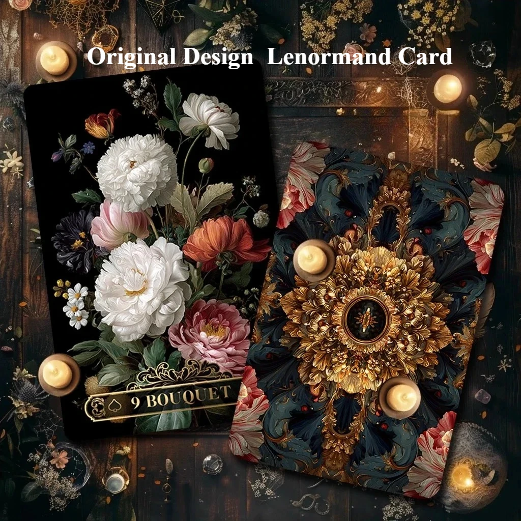 

Original Design Flower Professional Lenormand Card Drawing By Renowned Artist 42pcs PVC Waterproof Cards Divination Oracle Deck