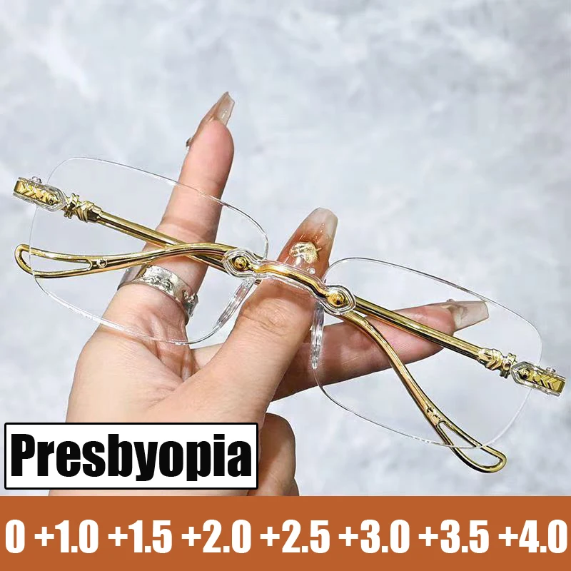 

Luxury Men Women Presbyopia Glasses Blue Light Blocking Hyperopia Diopter Glasses Unisex Ladies Fashion Trendy Far Sight Eyewear