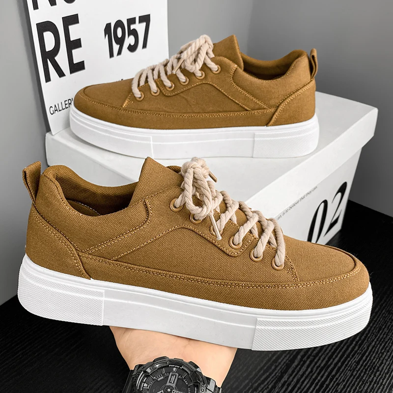 New Thick Sole Height Increasing Casual Men's Shoes Large Size Spring and Autumn Niche Trend Versatile Flat Sports Men's Shoes