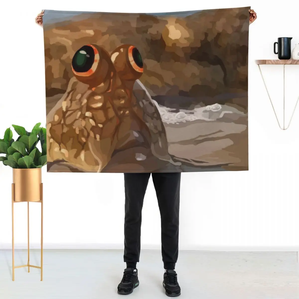 

mudskipper in the pond Throw Blanket Soft Bedroom Blanket for Night Sleeping