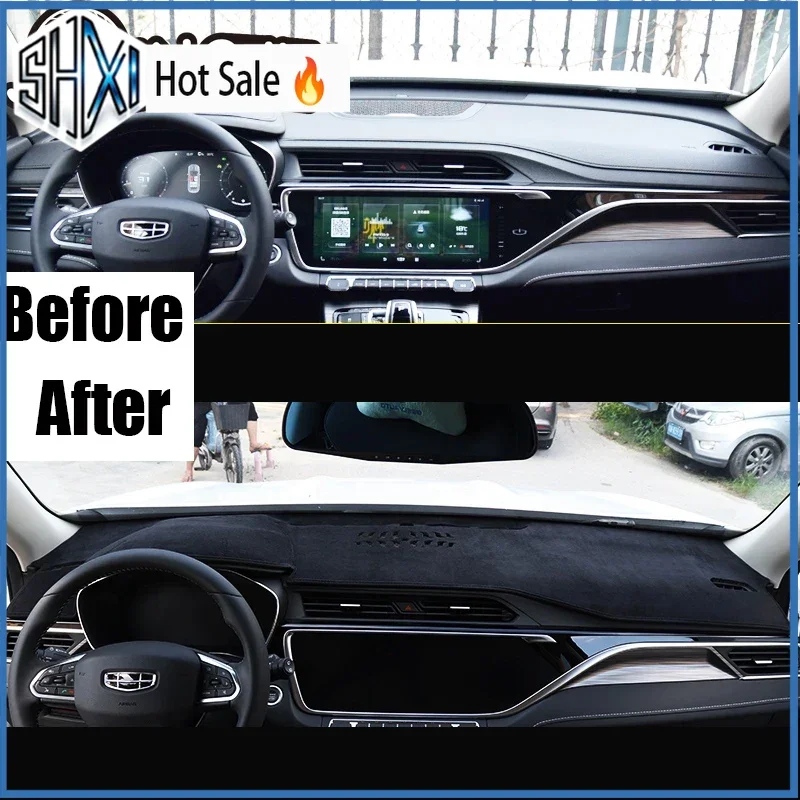 For Geely Atlas Pro Azkarra 2021 2022 2023 Car Styling Dash Mat Dashmat Dashboard Cover Sun Shade Dash Board Cover Carpet