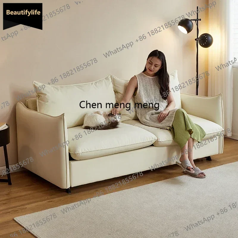 

Q181 Nordic Simple Sofa Bed Italian Minimalism Retractable Bedroom Living Room Sofa Modular Puff Home Furniture Canape Salon
