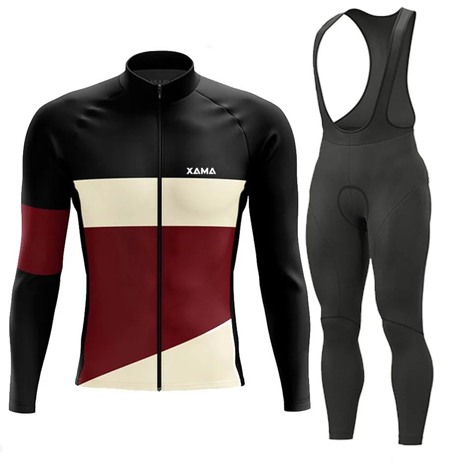 بلوزات XAMA للخريف لركوب الدراجات، سراويل جيب، ملابس Ropa Ciclismo لركوب الدراجات MTB، بدلات ركوب الدراجات على الطرق، ركوب الدراجات بأكمام طويلة للرجال