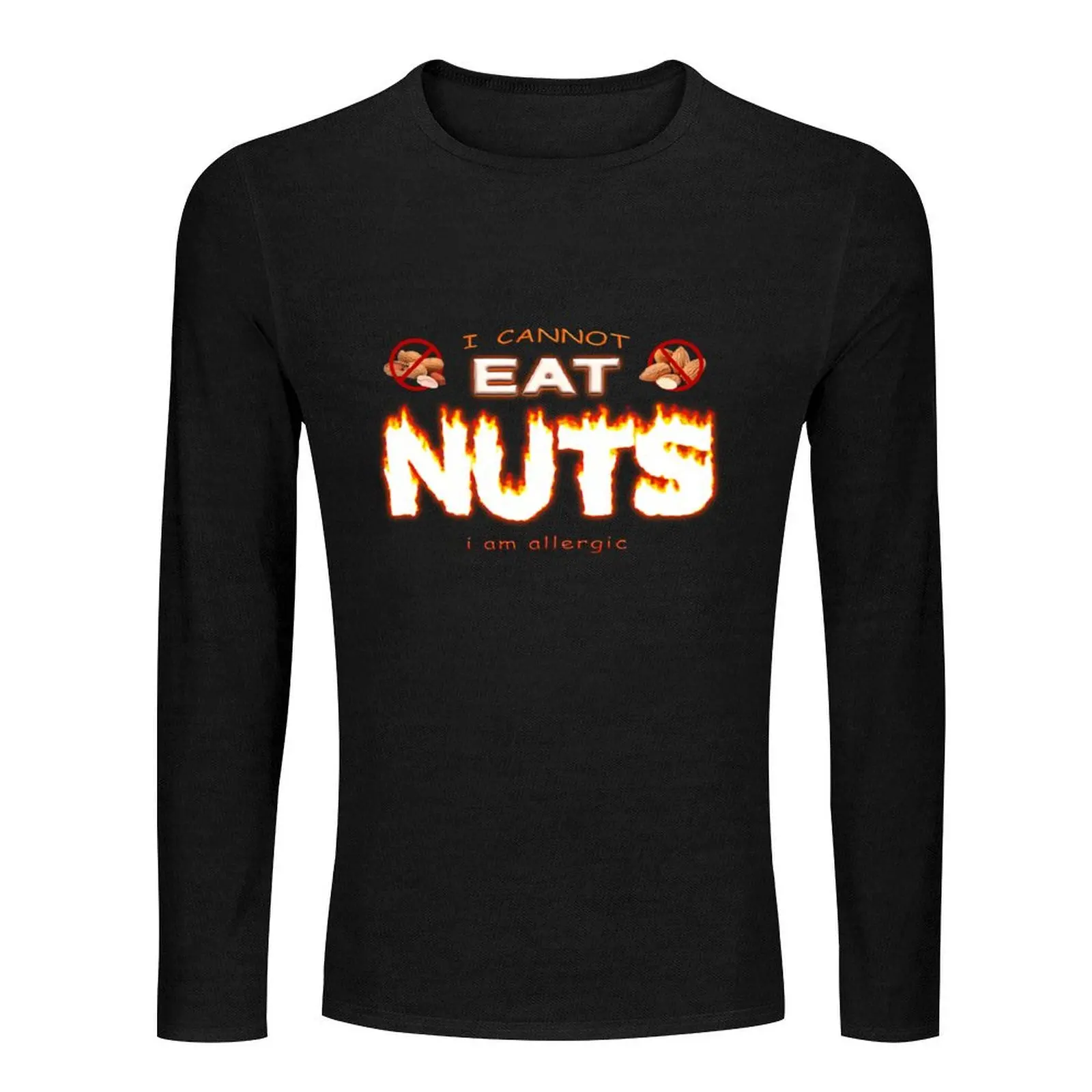 I can_t eat nuts I_m allergic - nut allergy Long T-Shirt plus size t shirts sports fan t-shirts men clothes