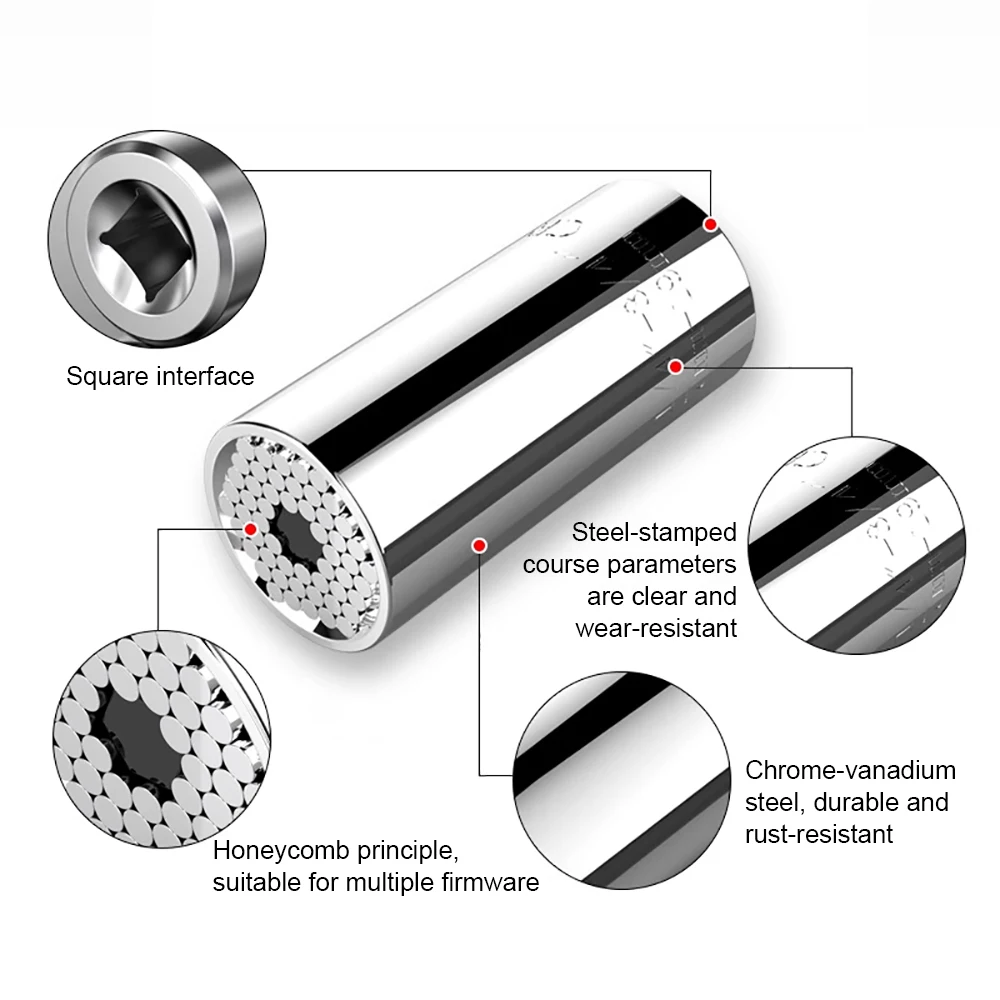 

Universal Torque Wrench Head Set Socket Sleeve 9-27mm 11-32mm Power Drill Bushing Spanner Key Multi Hand Tools Socket Wrench