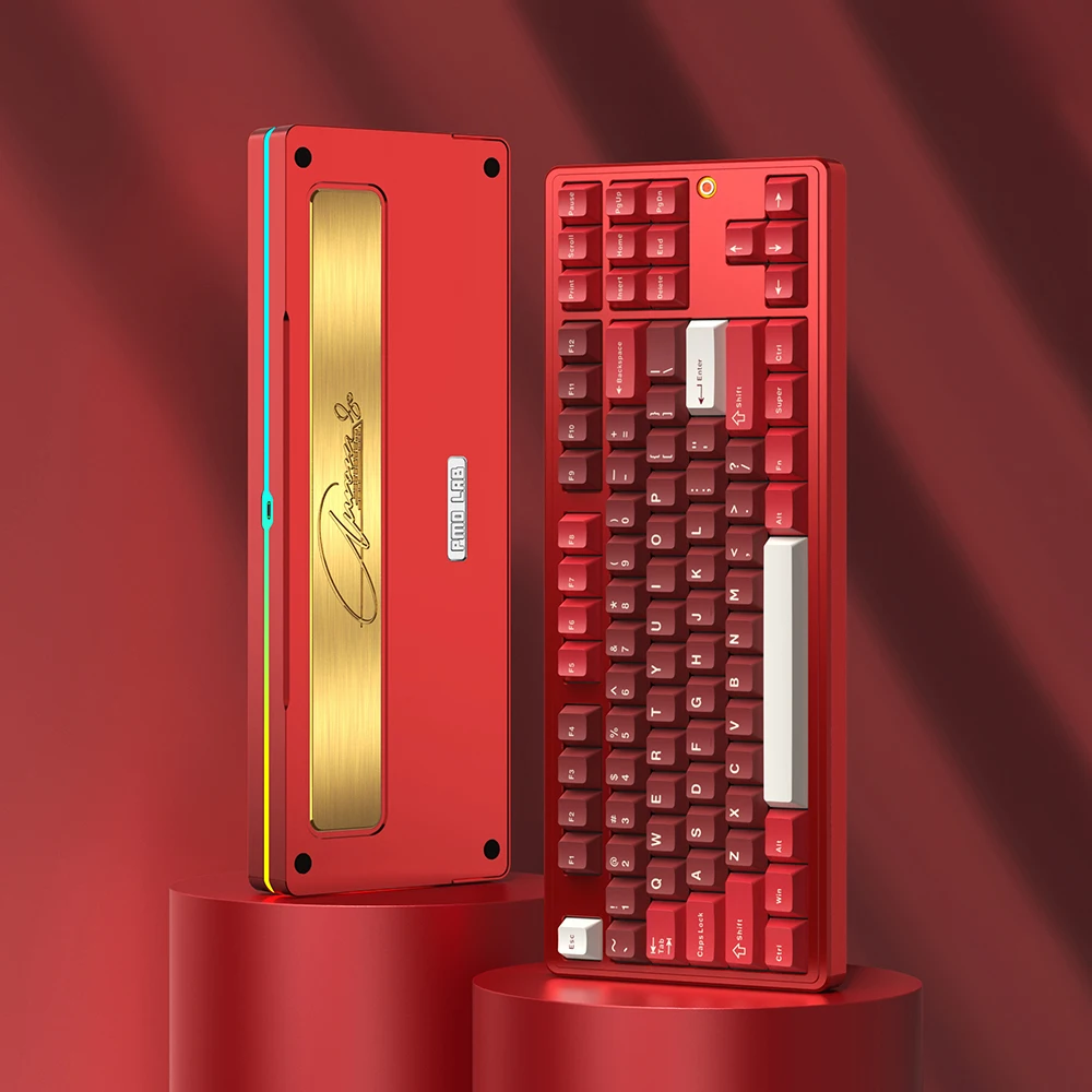 [منتج محلي أصلي] توسيع الجدار الأحمر للوحة المفاتيح السلكية/اللاسلكية من الألومنيوم بالكامل Pmo Aurora80 (قد تكون توسيع الجدار الأحمر من نوعًا مما يُعدعه أو تصحيحها)