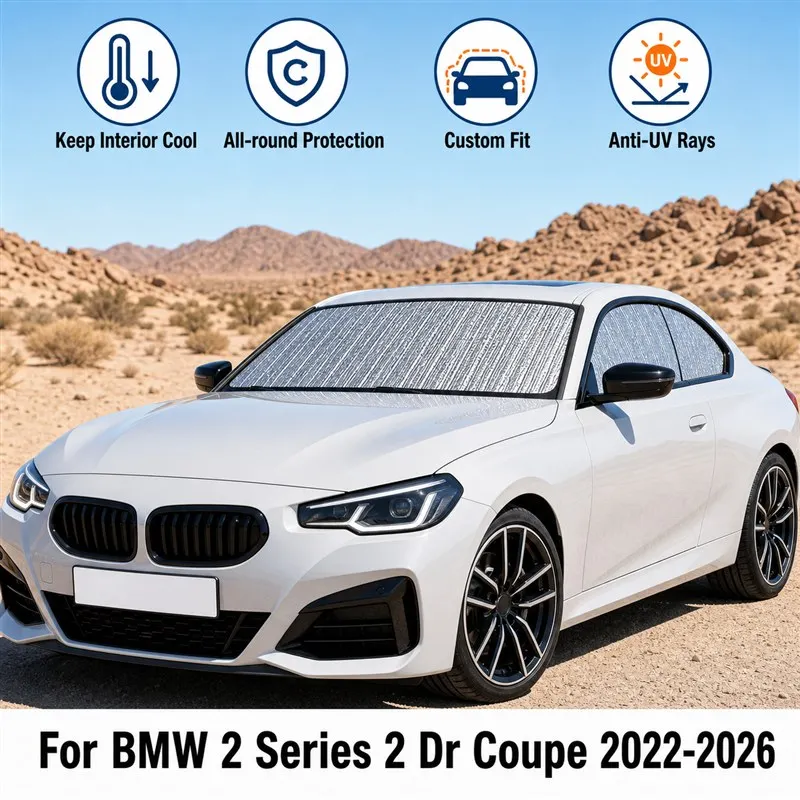 

For BMW 2 Series 2 Dr Coupe 2022-2026 Full Set Car Window Sunshades UV Block Privacy Heat Insulated Foldable Car Curtain