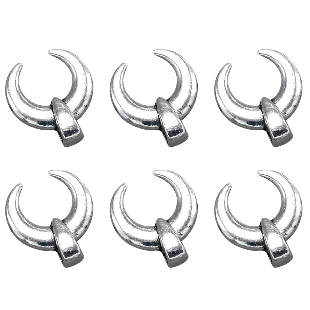 

100Pcs Alloy Bull Head Pendant Diy Charms Antique Silver Necklace Bracelet Handcrafted Jewelry Making Supplies And Decorations