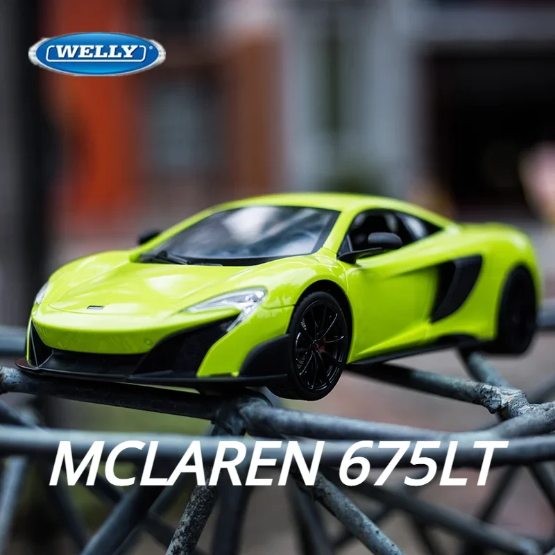 WELLY 1:36 MCLAREN 675LT Alloy Sports Car Model Diecasts Metal Toy Vehicle Car Model High Simulation Collection Childrens Gifts