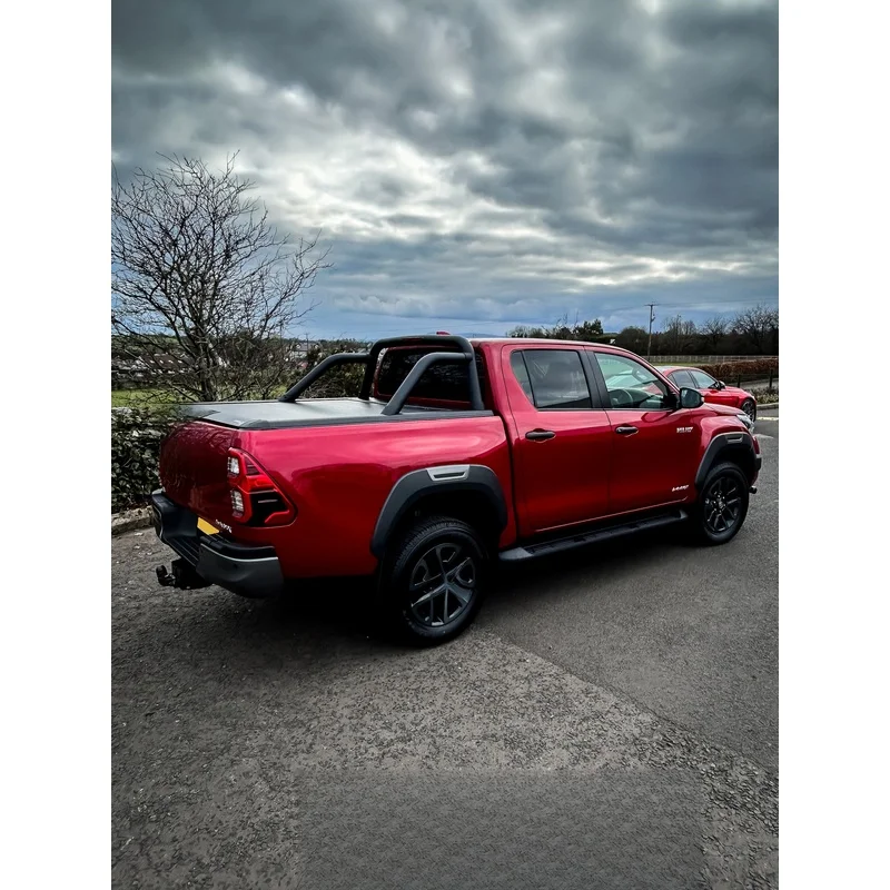 High Quality Tailored Sizes Waterproof Manual Retractable Roller Shutter Pickup Truck Bed Tonneau Cover With Lock Fit Hilux 2023