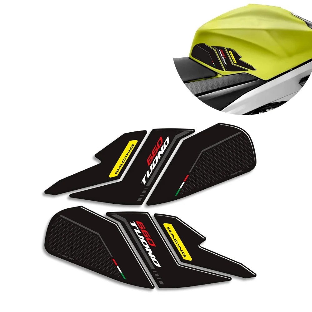 خزان وسادة غطاء زيت الوقود عدة الركبة الحاجز حامي ملصقات دراجة نارية لأبريليا توونو 660 تونو 660 مصنع الشارات