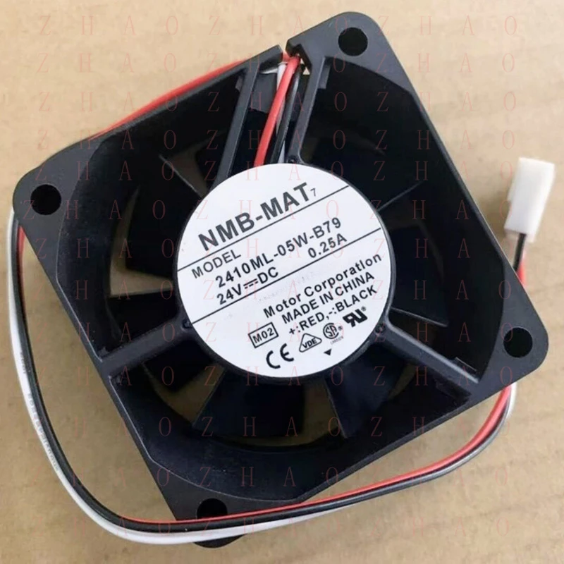 L+ 5pcs for NMB 2410ML-05W-B79 24V DC 0.25A 6025 3-wire double ball cooling fan 6CM