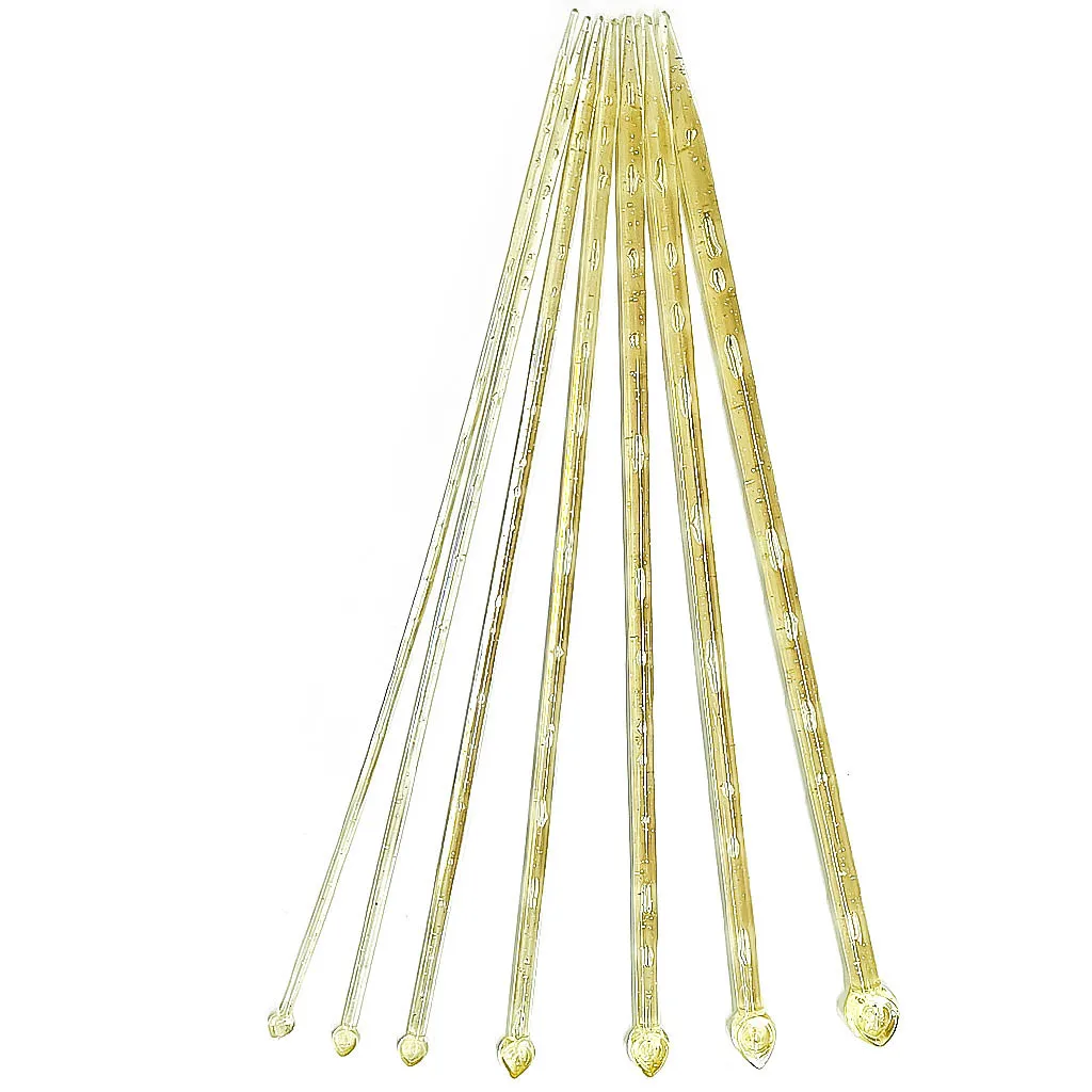 14Pcs/set 36cm Single Pointed Knitting Needles Acrylic Plastic handle Transparent Craft Knit Crochet Hooks 4mm-10mm