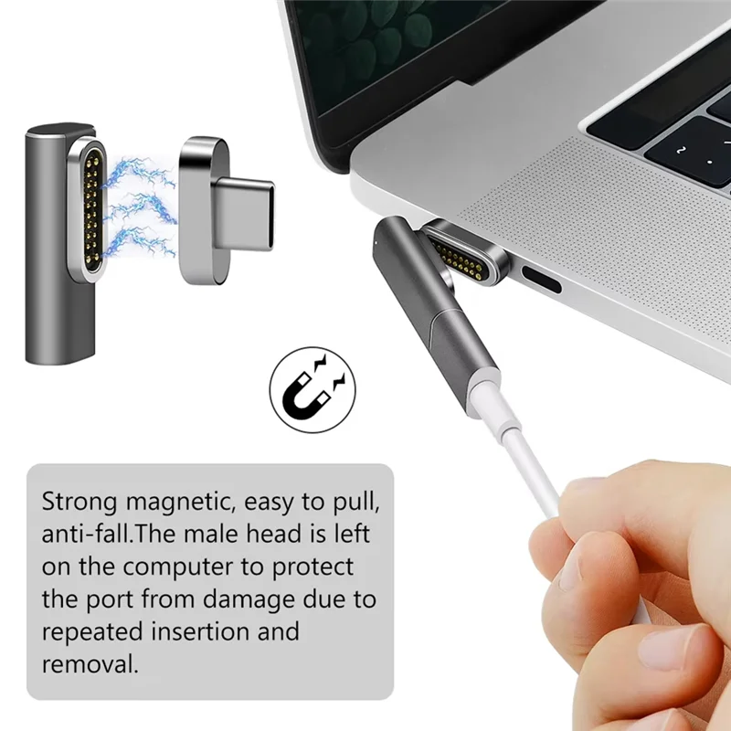 

New 100W 20 PIN MAGNETIC USB C PD Charging Cable Fast Charging 10 Gbps 4K Video @ 60Hz For Pro/Air